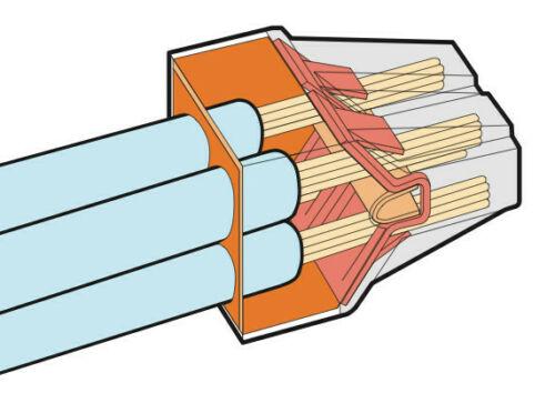 4 Way Connector Wire Pole Push Reusable Terminal Block Electric
